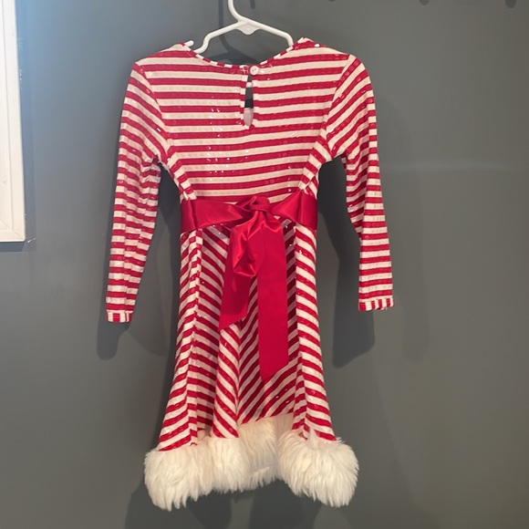 🤍❤️🤍Bonnie Jean size 4T girls candy cane Christmas dress - Picture 5 of 7